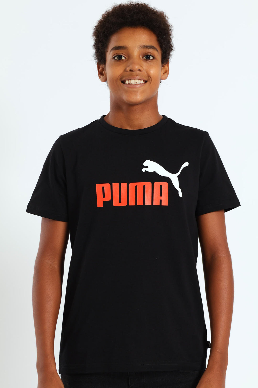 Boys 2 Tone Logo Tee - Black