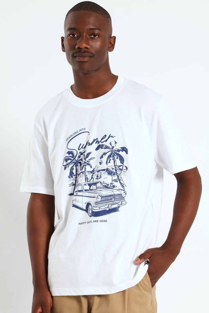 Summer Car Tee - White