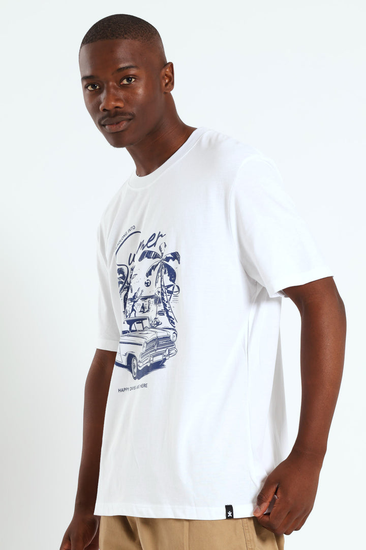 Summer Car Tee - White