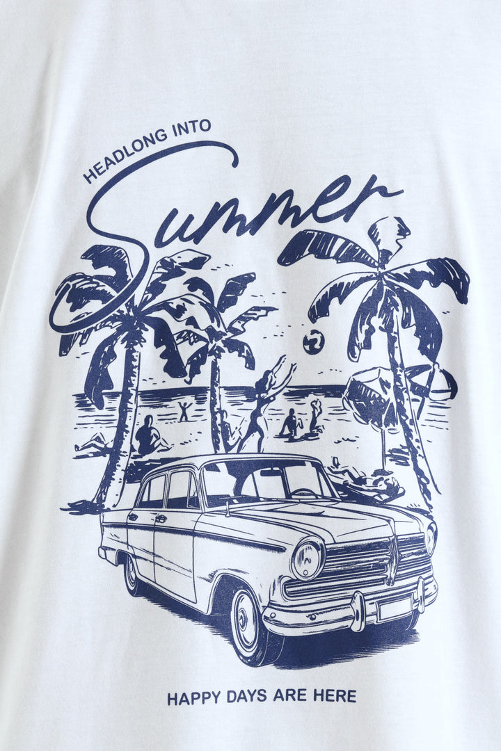 Summer Car Tee - White