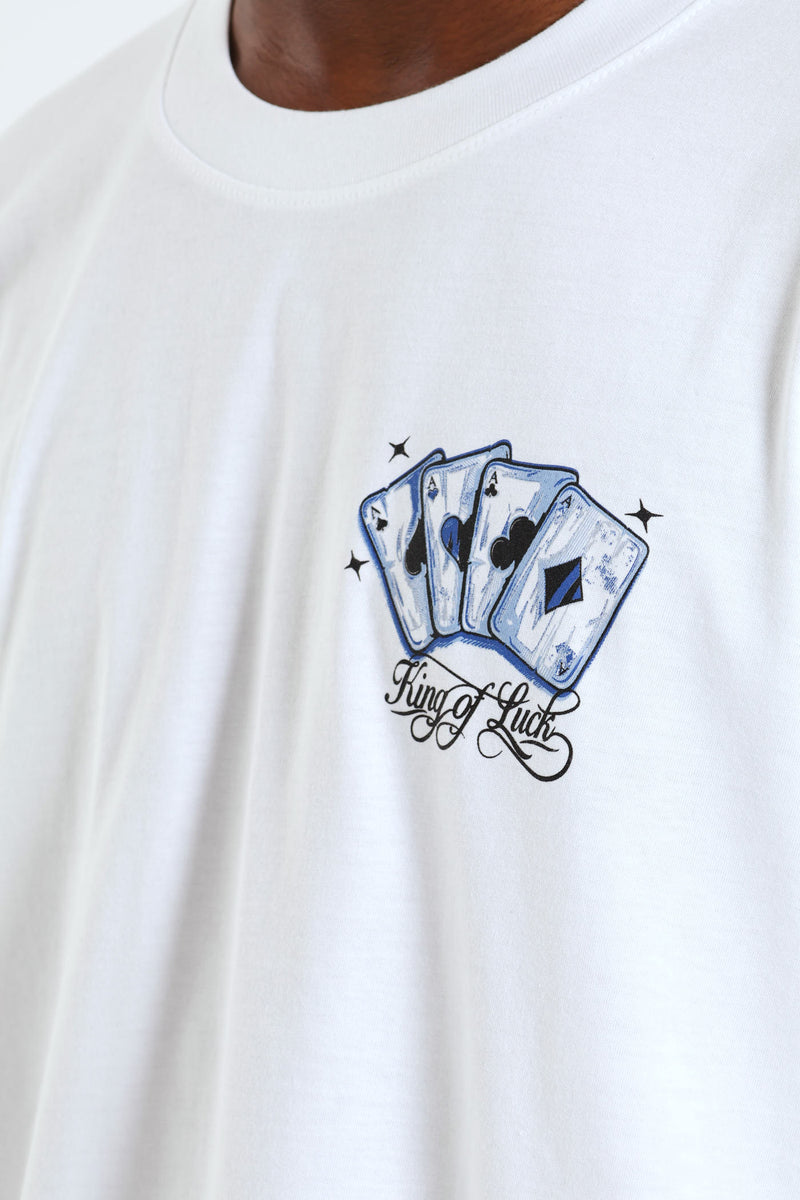 Cards Front & Back Tee - White