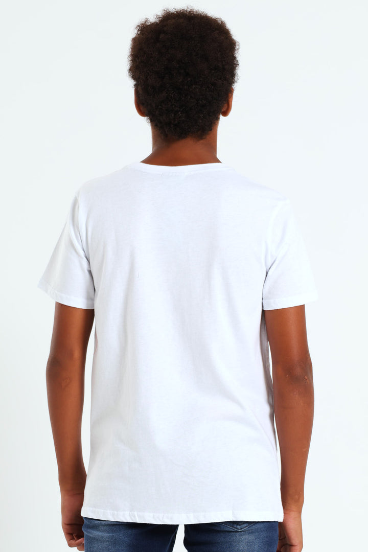 Boys New York Abstract Print Tee - White