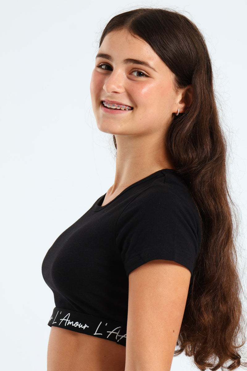 Girls Expo Elastic Top - Black