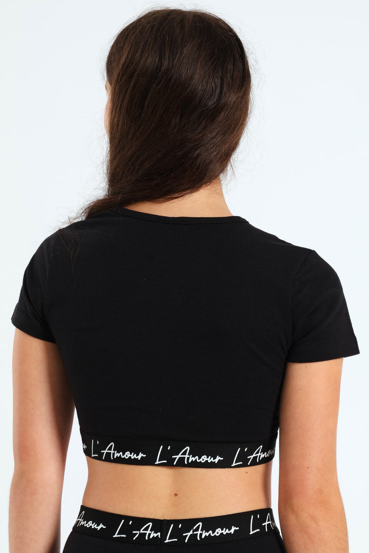 Girls Expo Elastic Top - Black