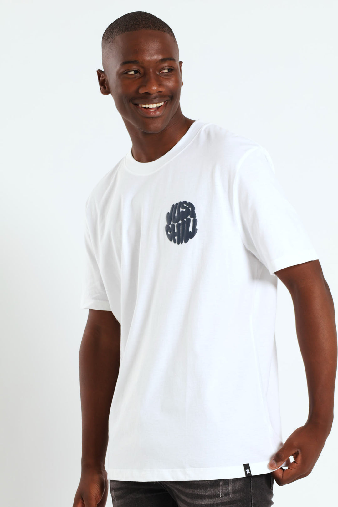 Just Chill Print Tee - White