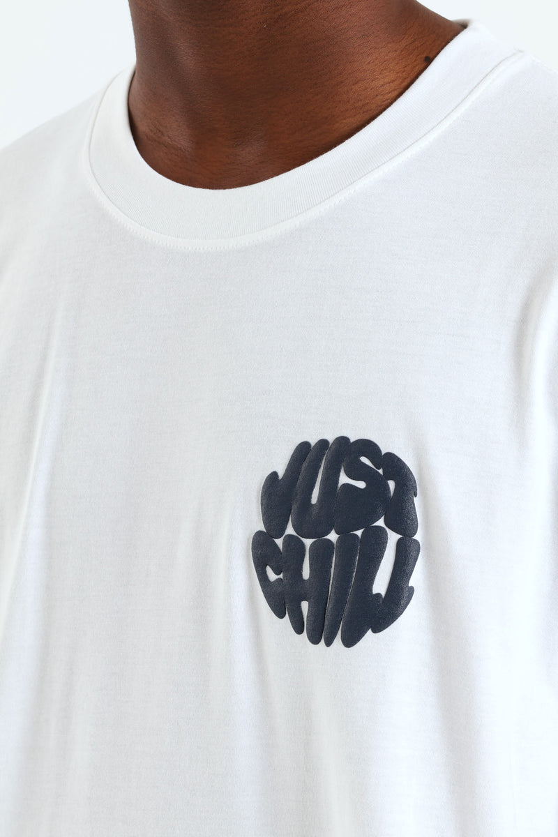 Just Chill Print Tee - White