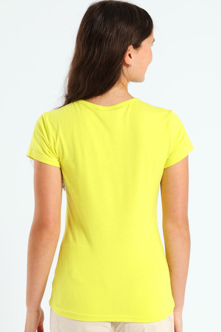 Girls Regular Fit Good Tee - Lime