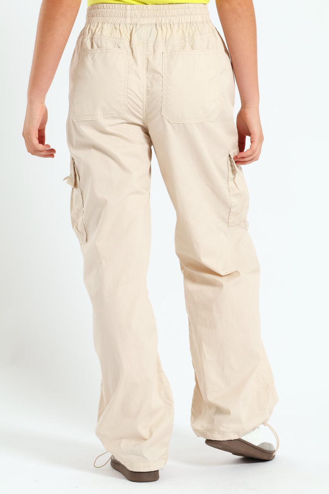 Girls Parachute Pants - Stone