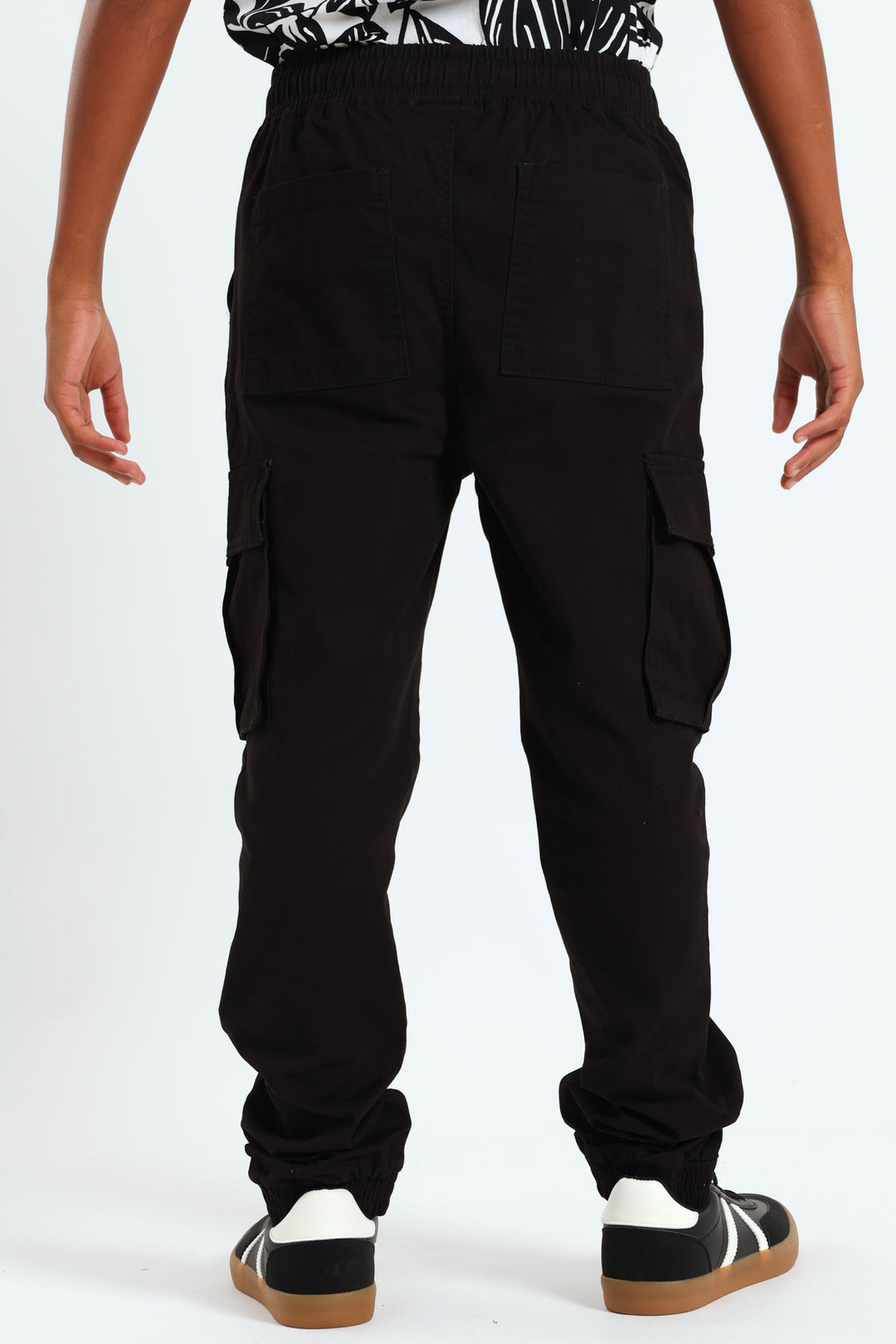 Boys Cargo Jogger Pants - Black