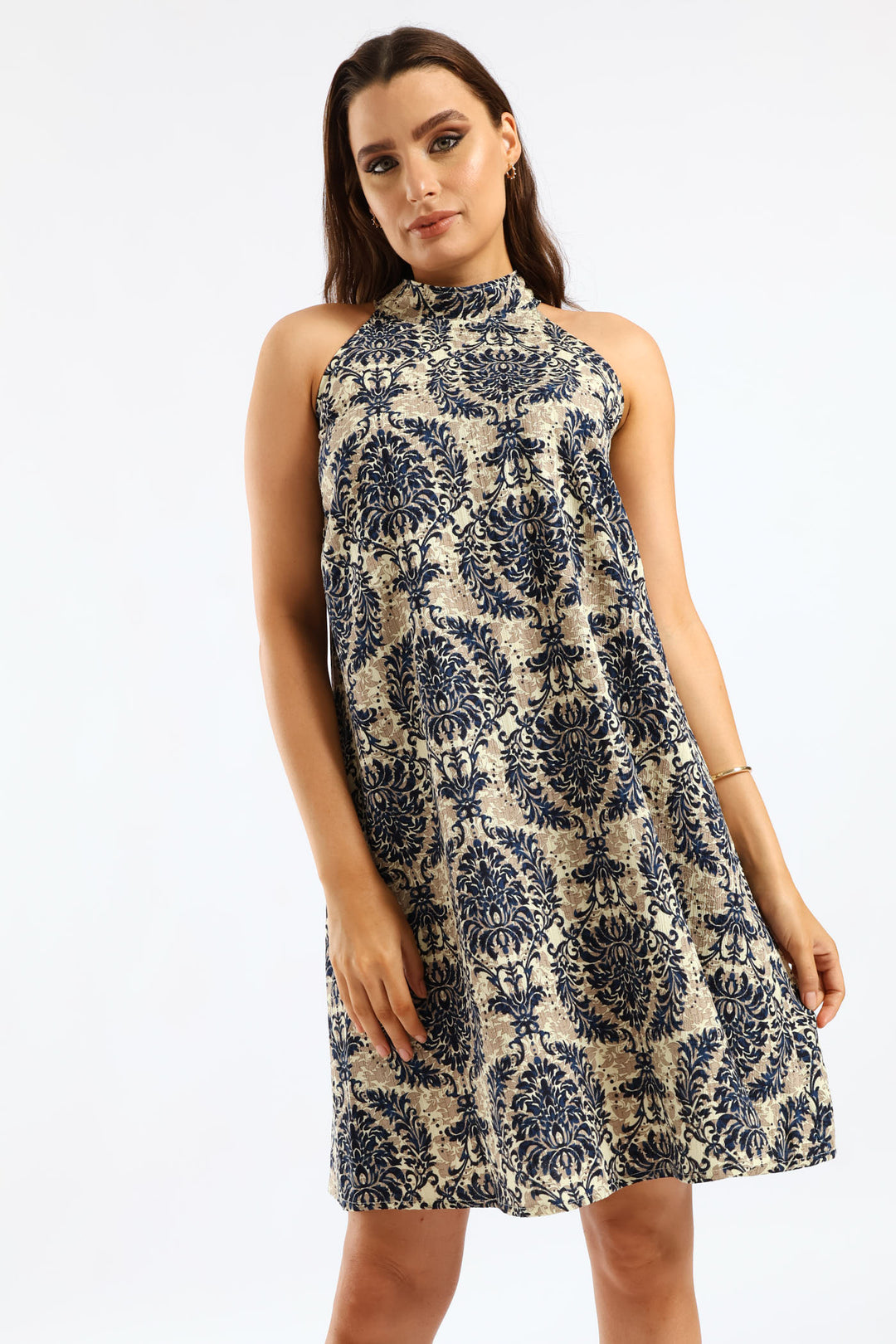 Scarf Swing Mini Dress - Multi