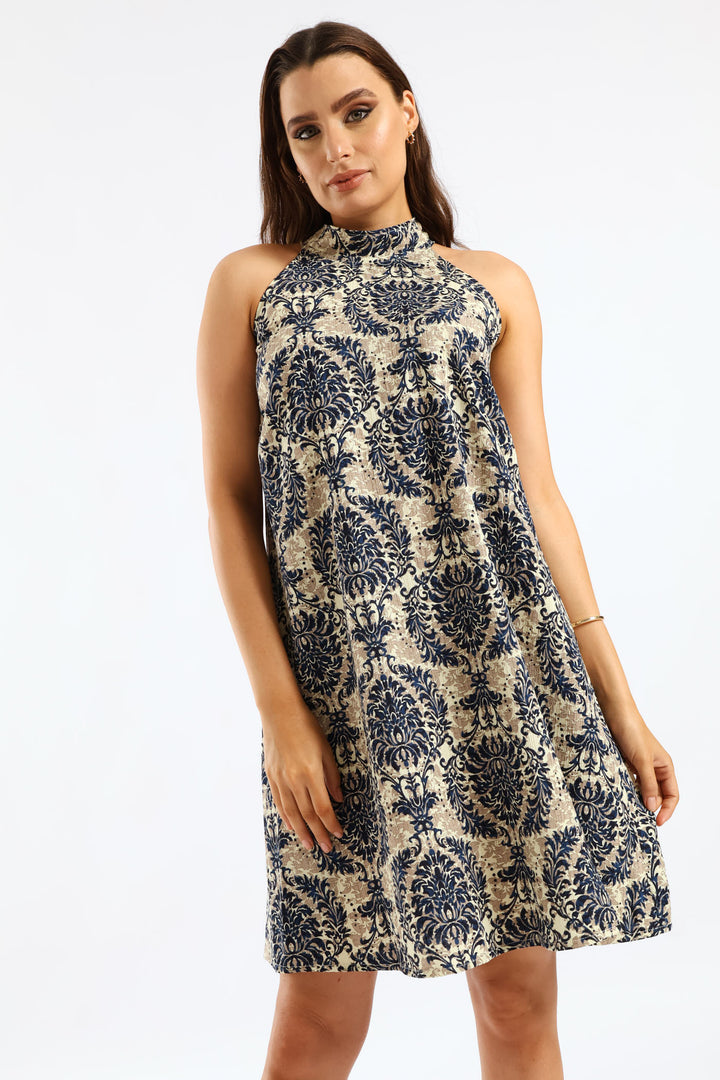 Scarf Swing Mini Dress - Multi