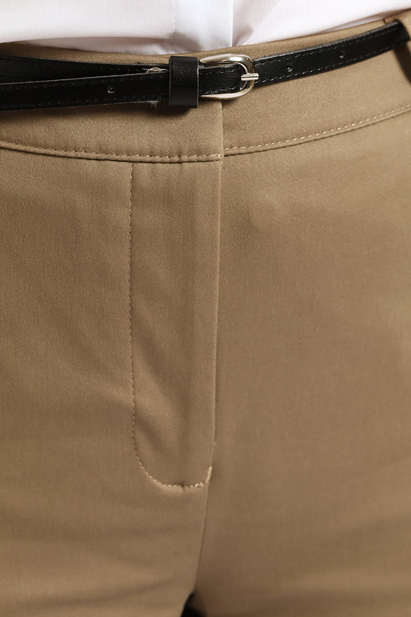 Chino Belted Pant - Brown