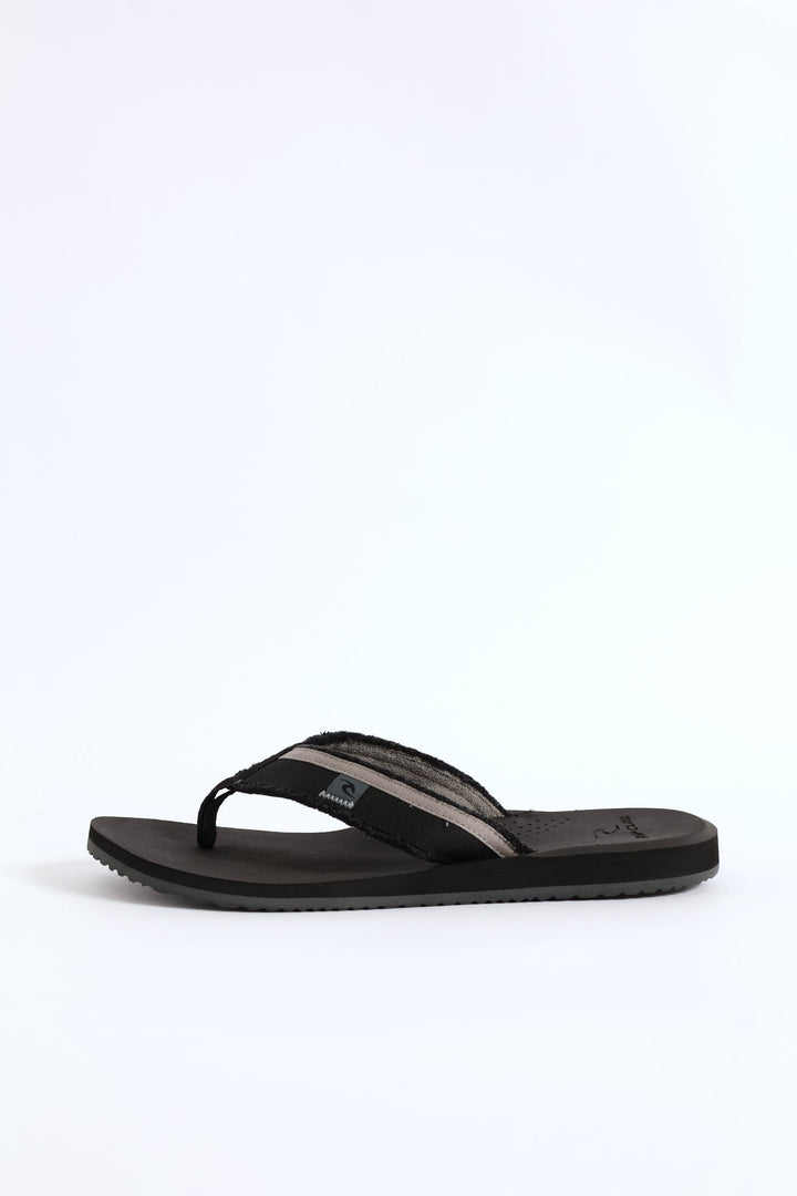 Reactor Open Toe Wide Vamp Sandal - Black