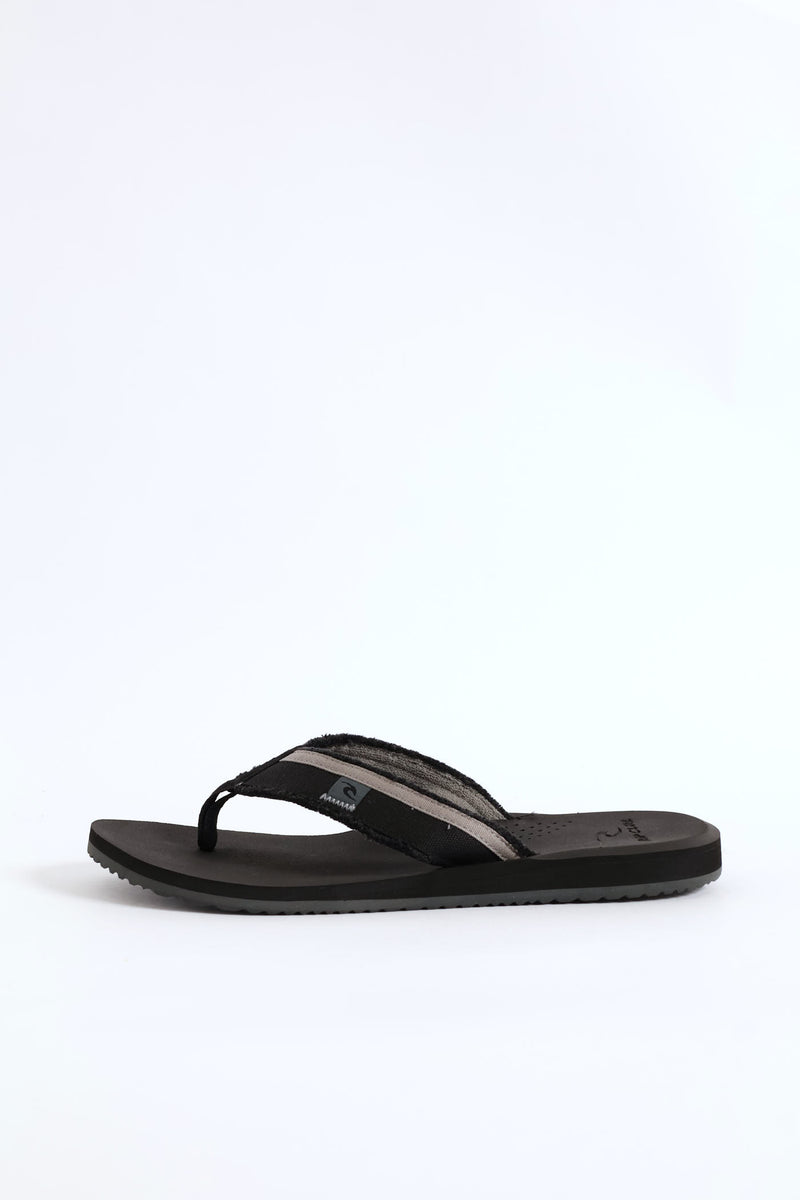 Reactor Open Toe Wide Vamp Sandal - Black