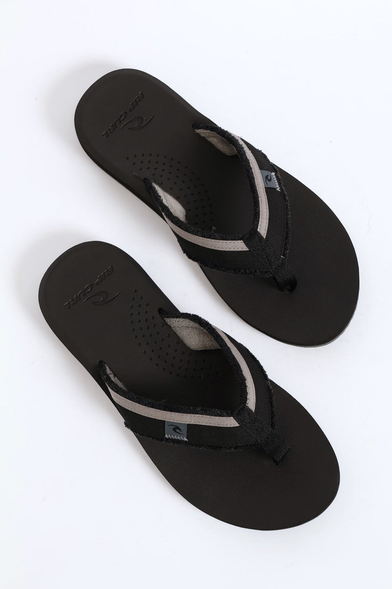 Reactor Open Toe Wide Vamp Sandal - Black