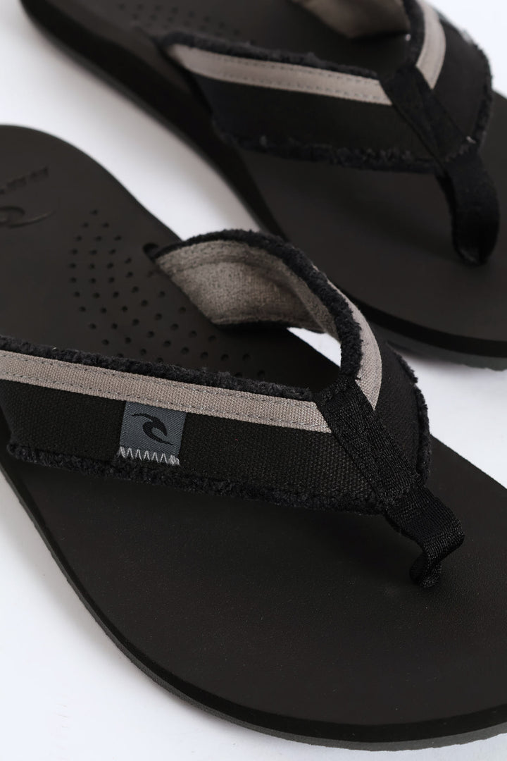 Reactor Open Toe Wide Vamp Sandal - Black