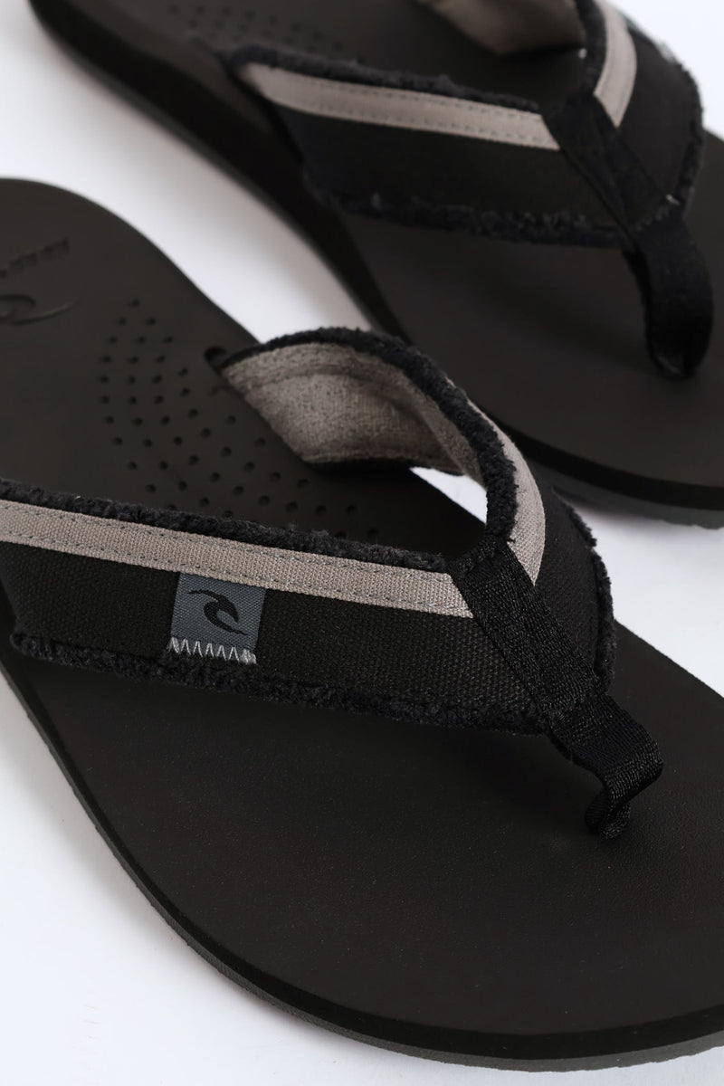 Reactor Open Toe Wide Vamp Sandal - Black