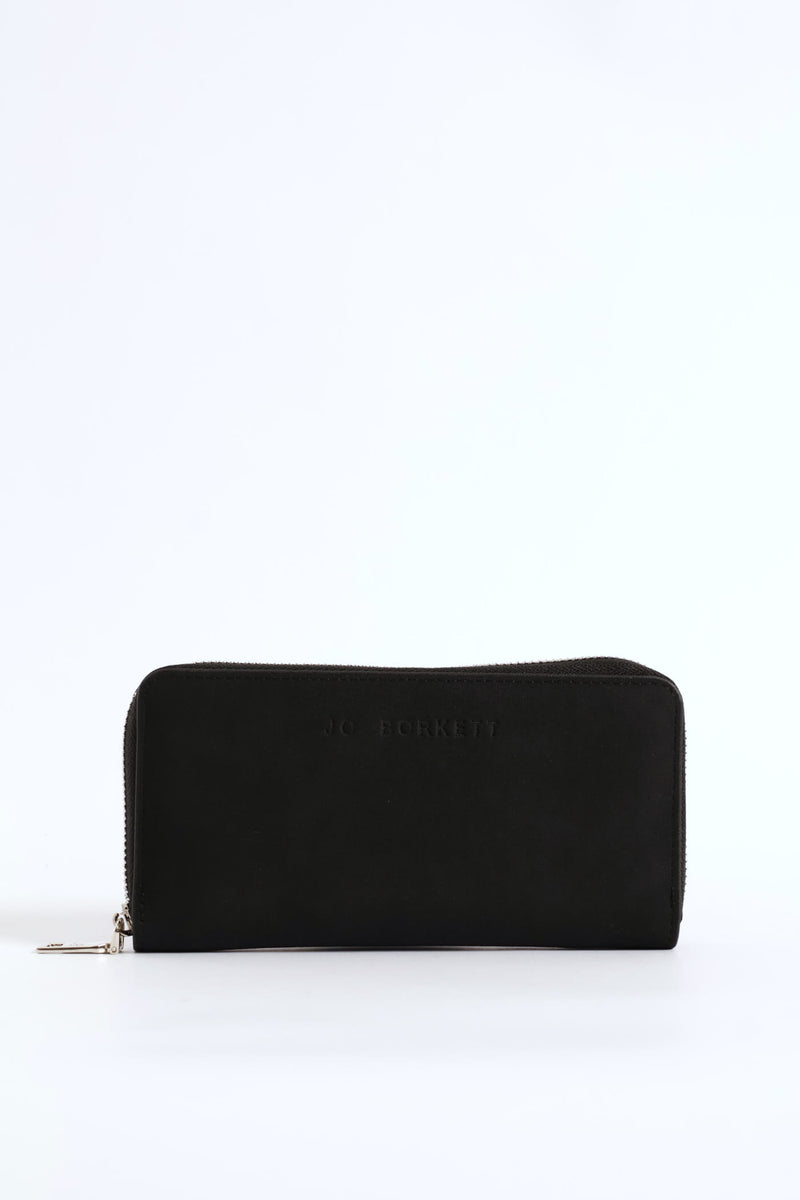 Frankie Suede Wallet - Black