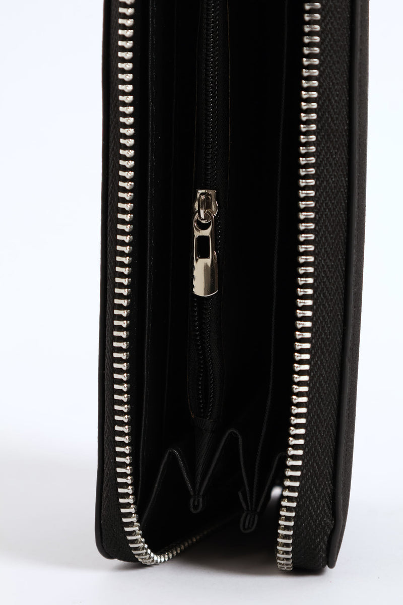 Frankie Suede Wallet - Black