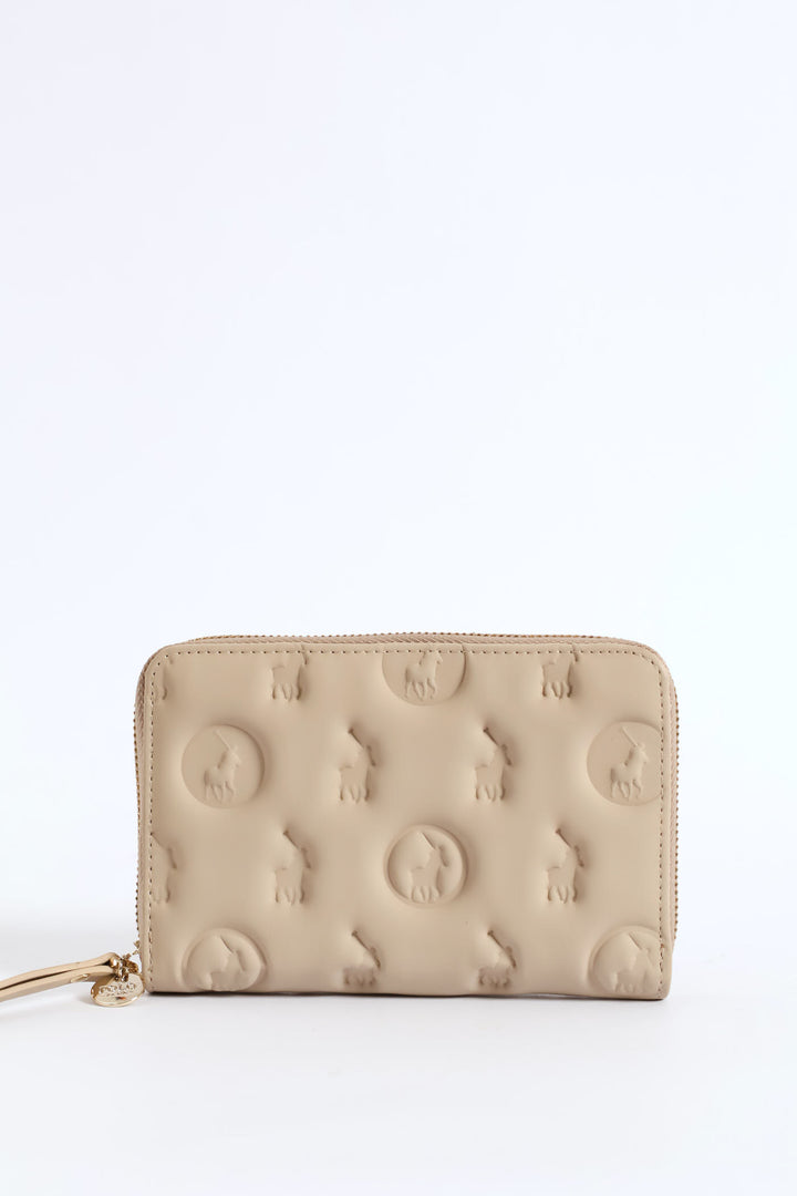 Halo Medium Zip Around Purse - Cashmere