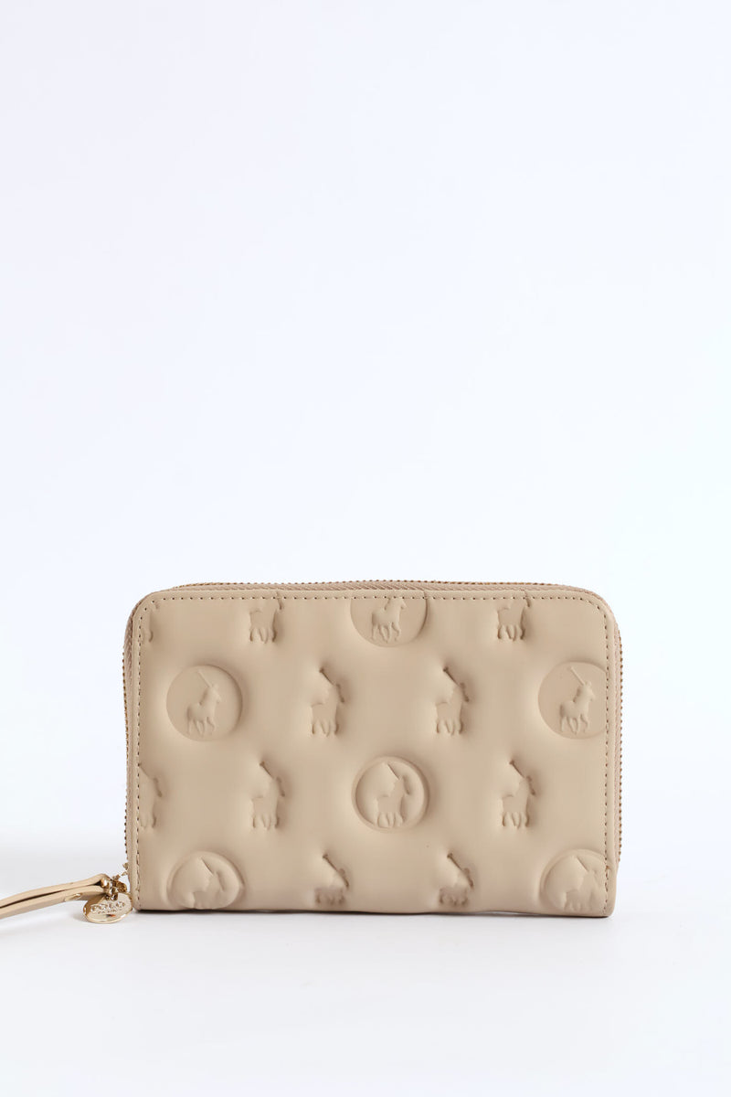 Halo Medium Zip Around Purse - Cashmere