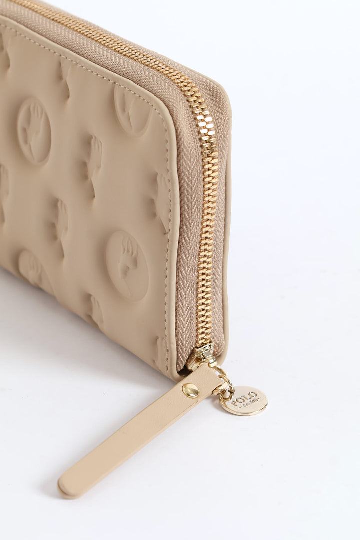 Halo Medium Zip Around Purse - Cashmere