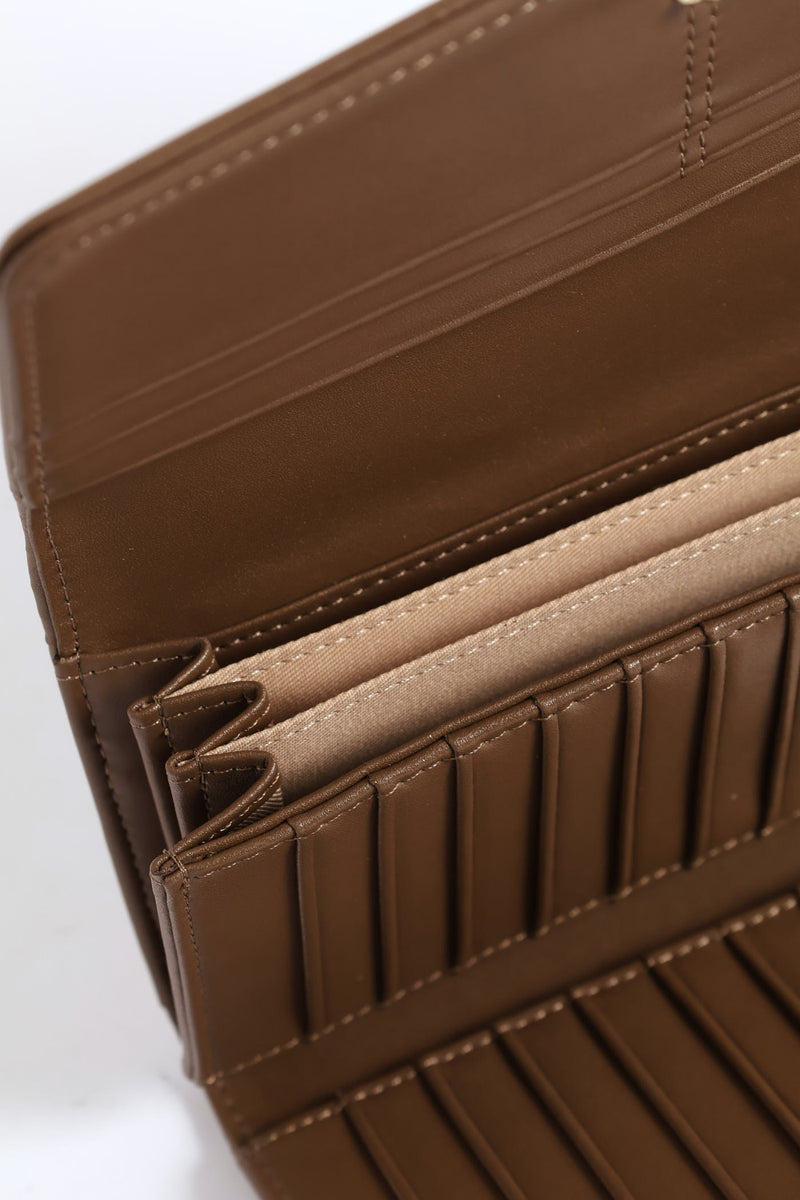 Lyon Trifold Purse - Taupe