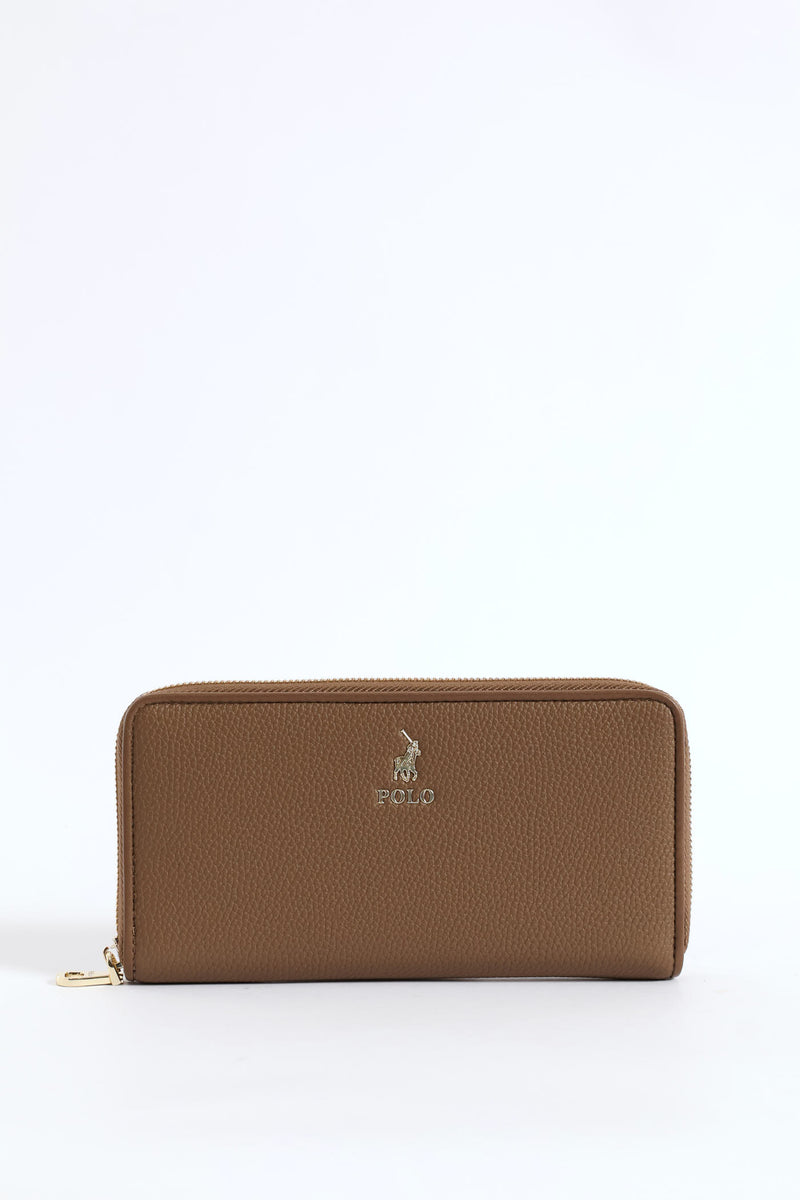 Lyon Zip Around Purse - Taupe
