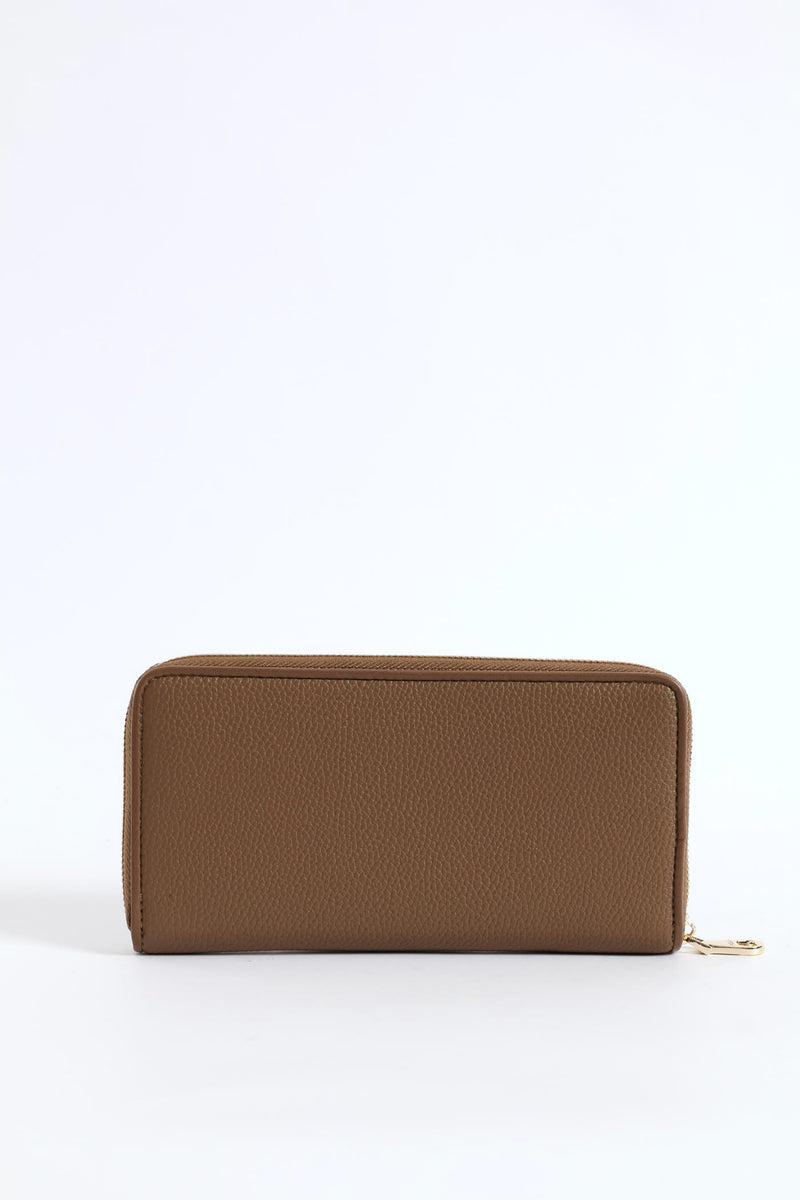 Lyon Zip Around Purse - Taupe