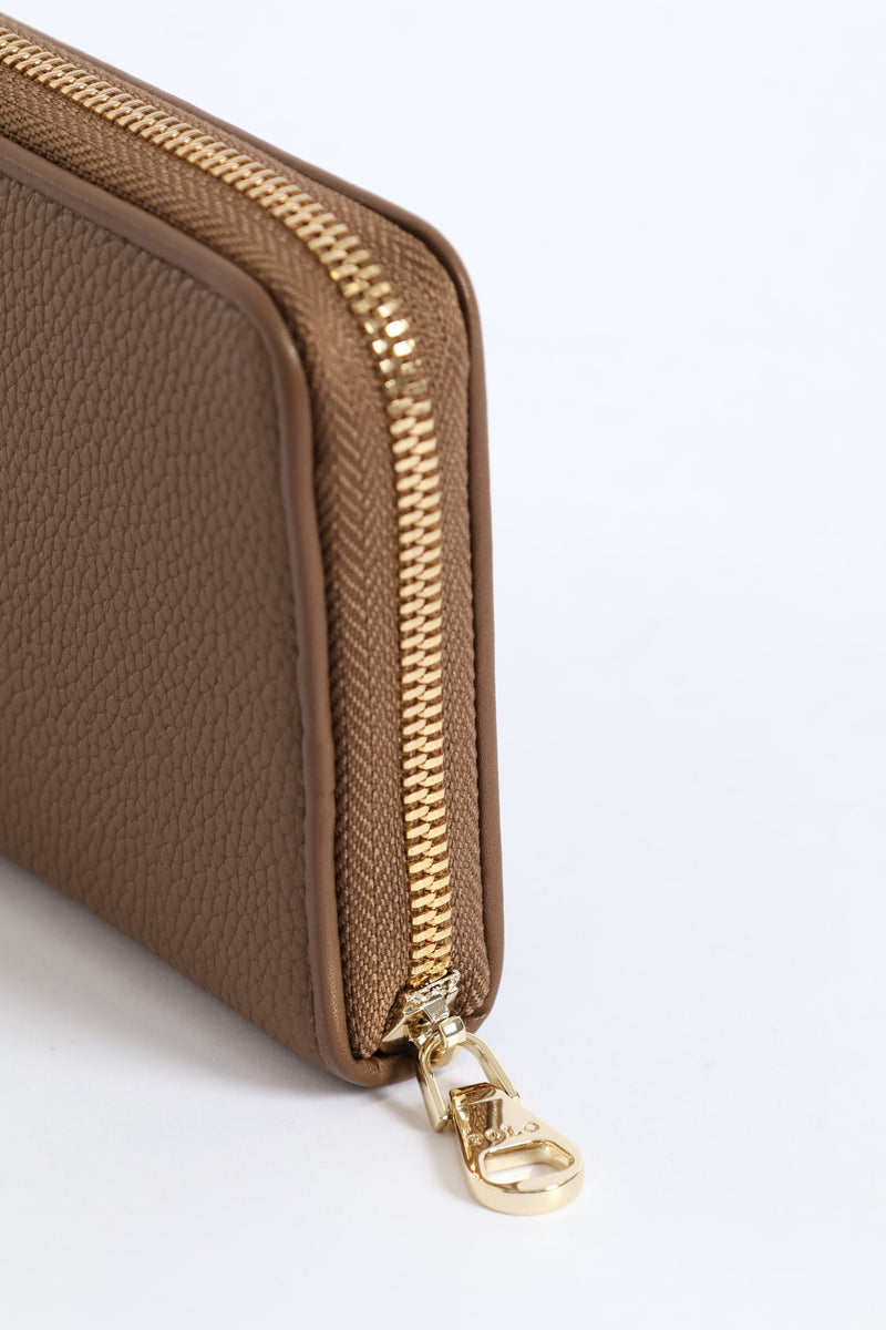 Lyon Zip Around Purse - Taupe