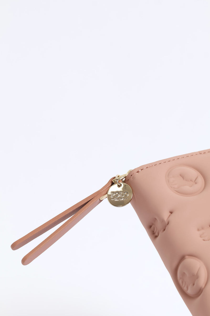 Halo Medium Zip Around Purse - Blush