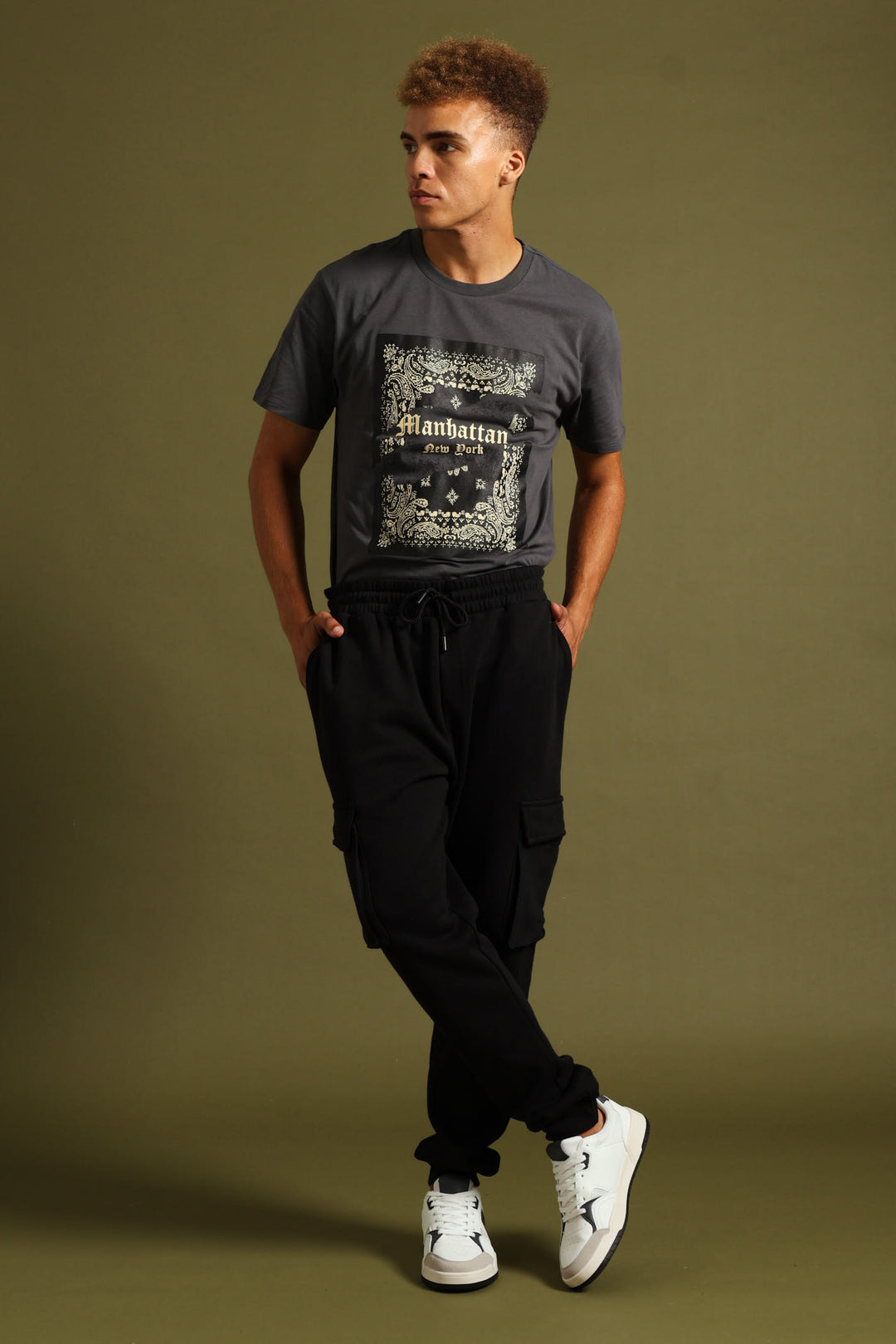 Cargo Fleece Jogger - Black