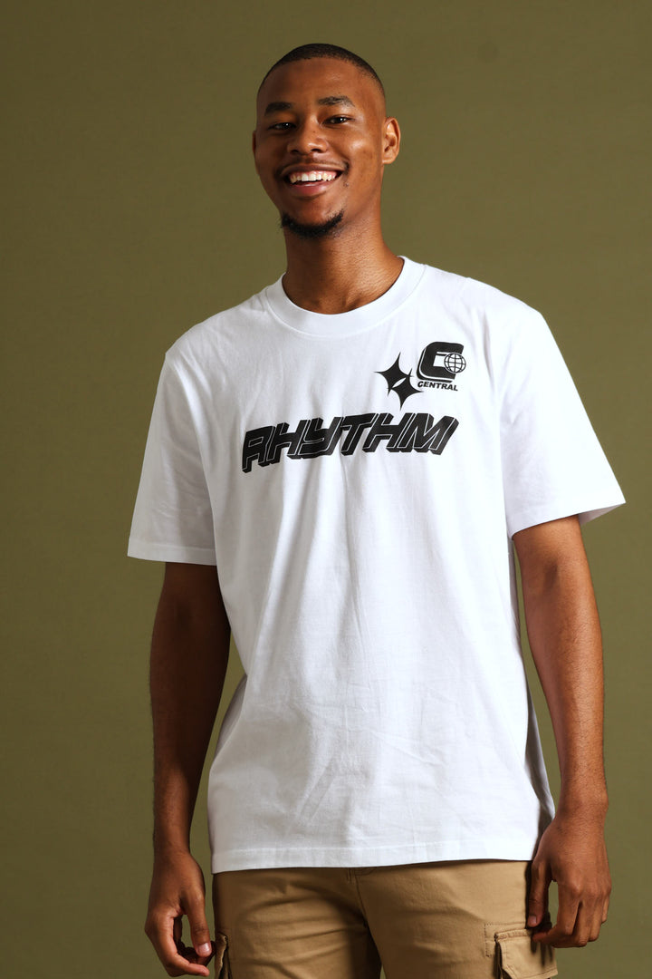 Rhythm Print Tee - White