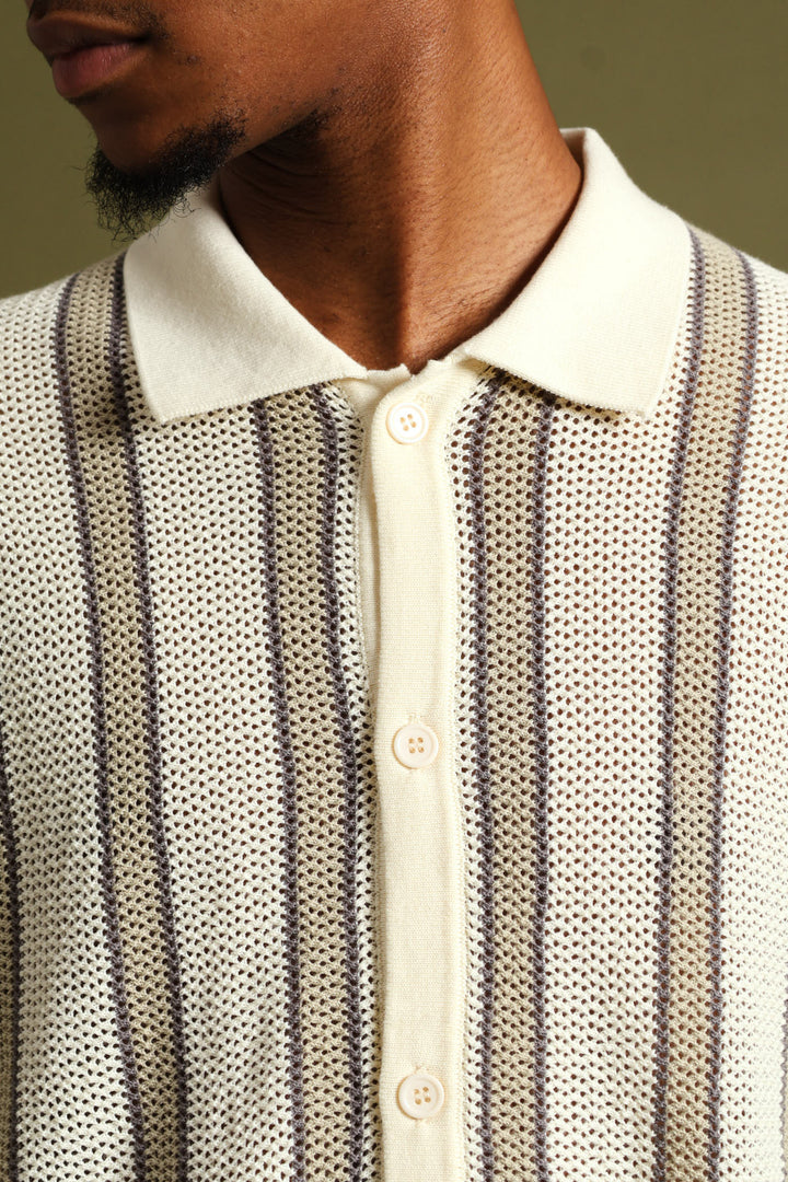 Crochet Shirt - Stone