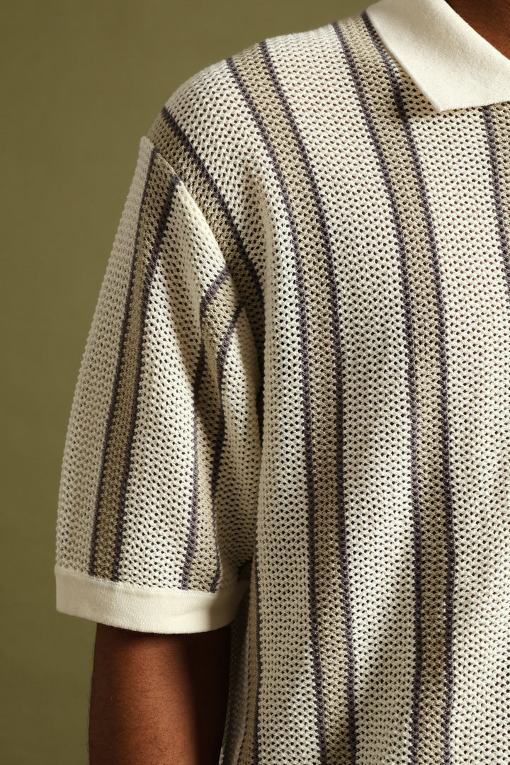 Crochet Shirt - Stone