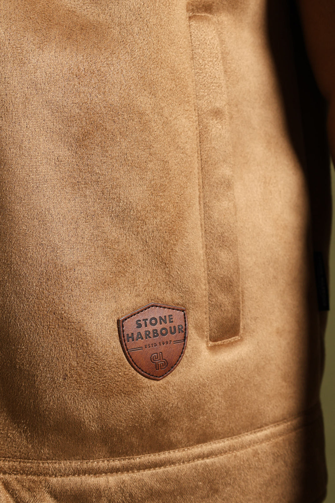 Shearling Sherpa Zip Through Jacket - Camel