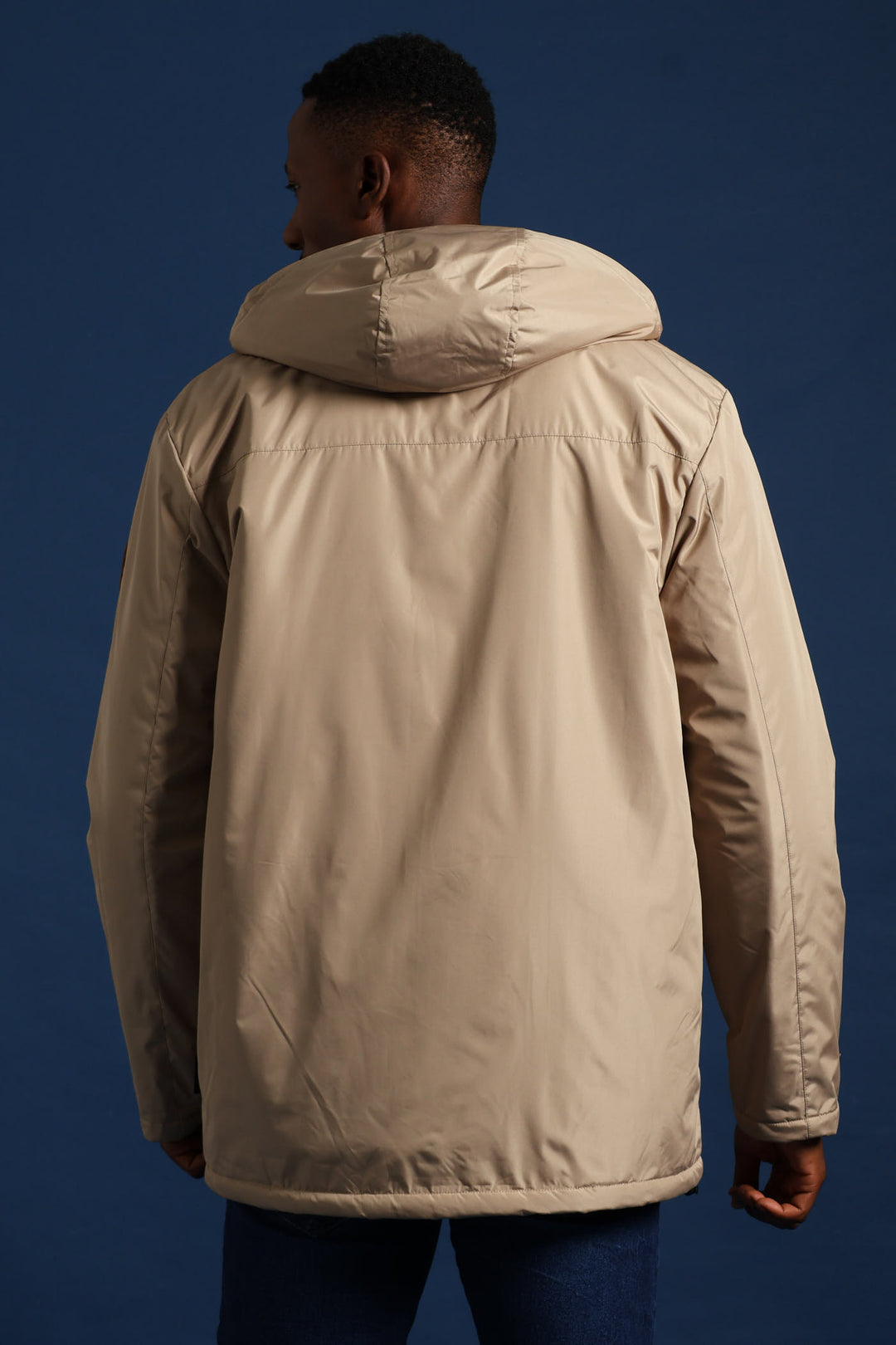 Hooded Utility Parka Jacket - Taupe