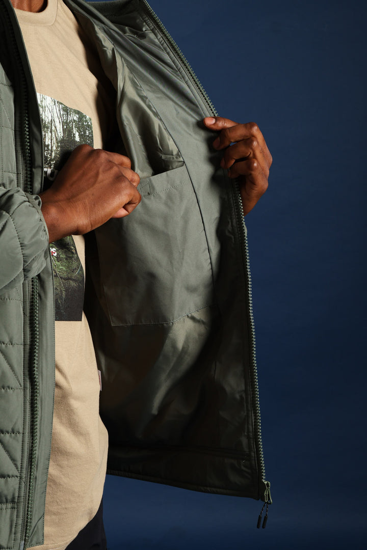 Quilted Utility Jacket - Fatigue