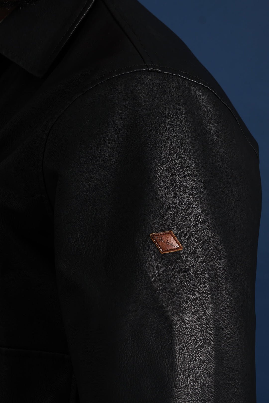 PU Zip Through Bomber - Black