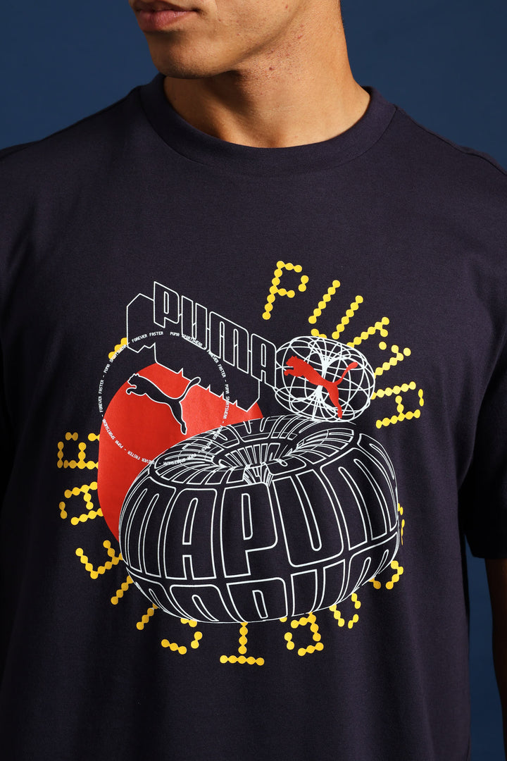 Graphics Execution Tee - Navy