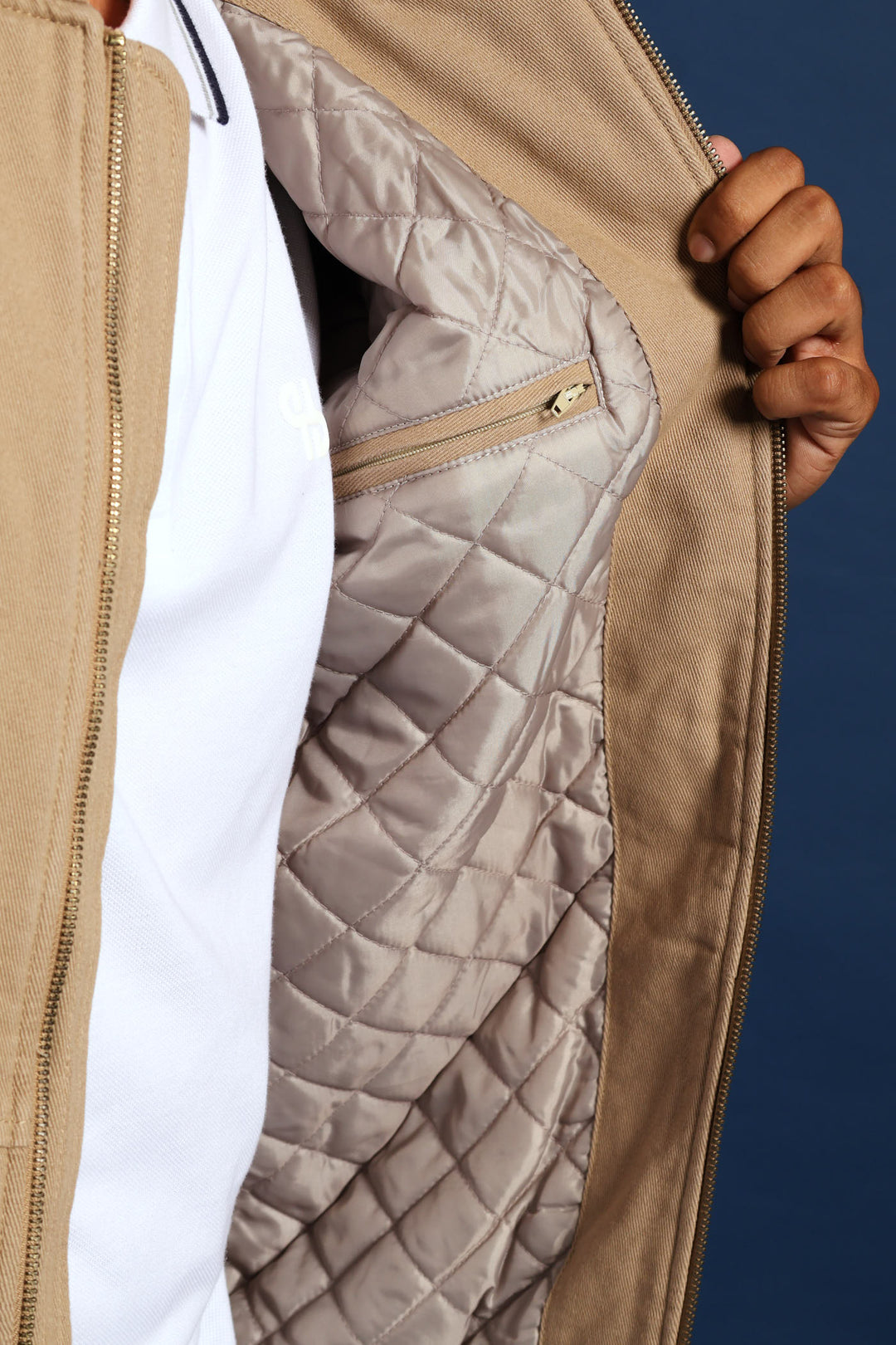 Cotton Bomber Jacket - Taupe