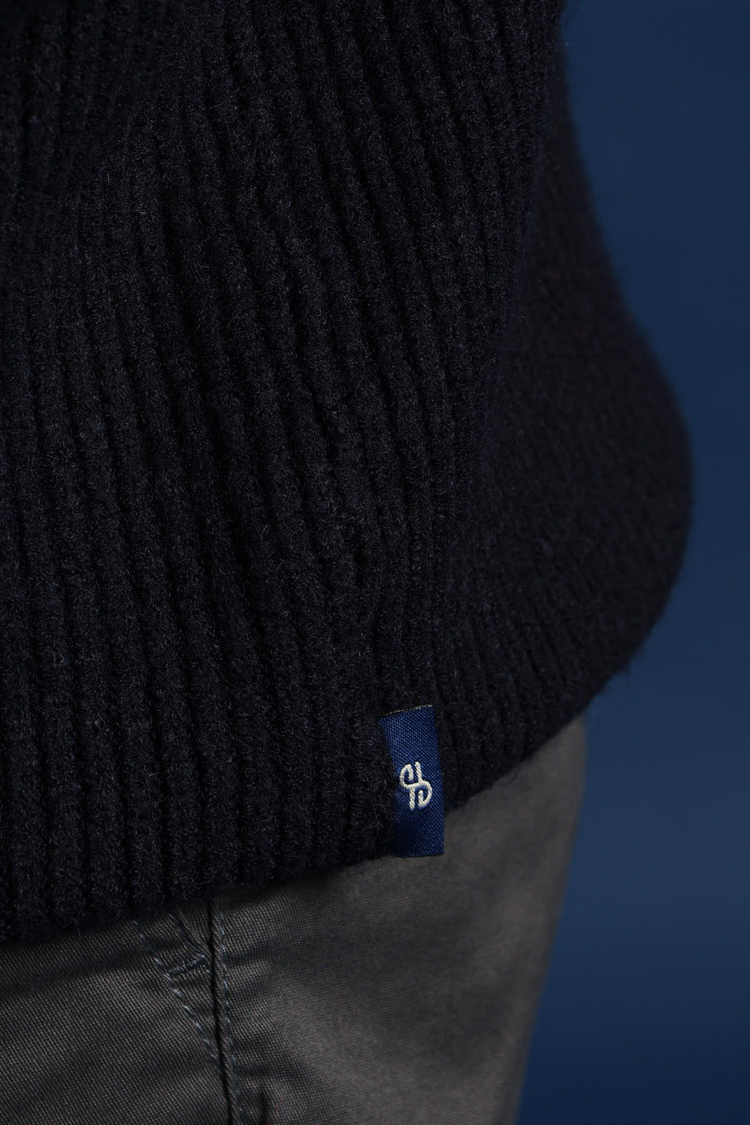 Plain 1/4 Zip Knitwear - Navy