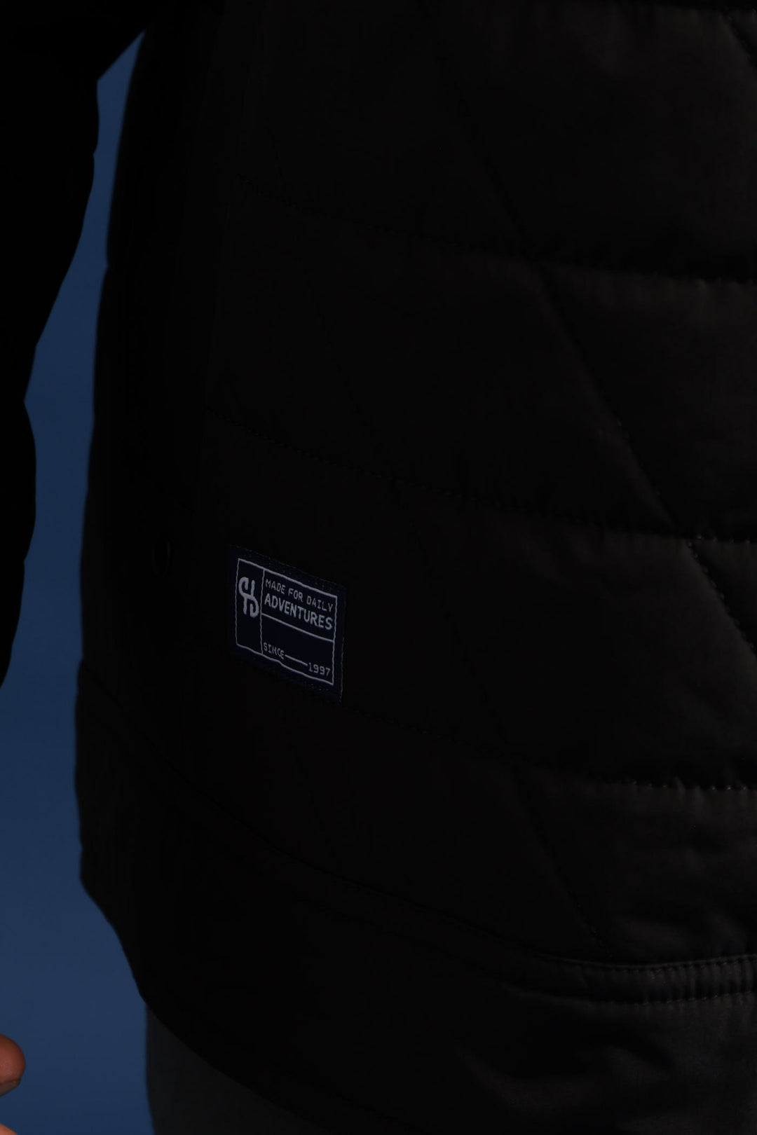 Quilted Utility Jacket - Black