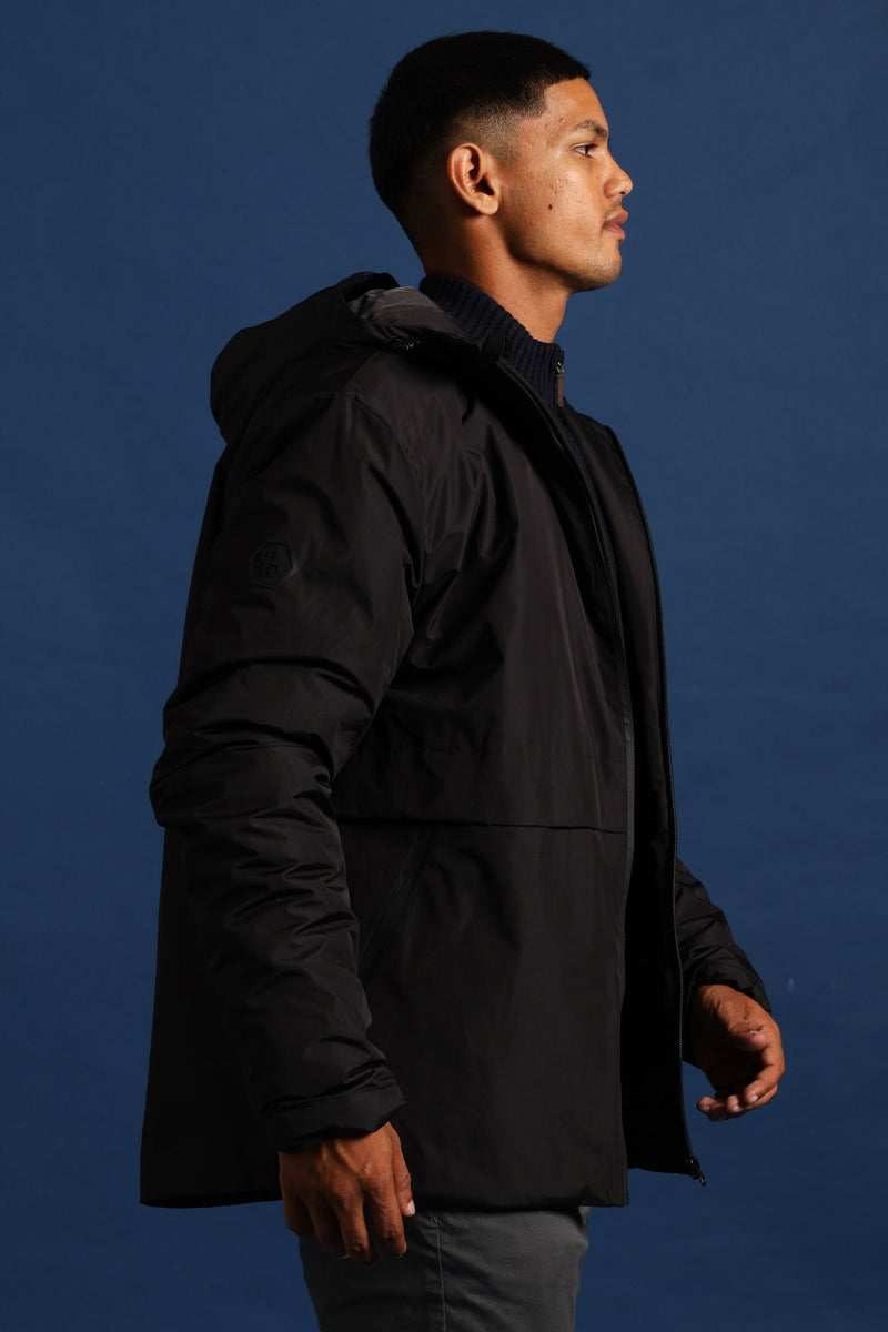 Hooded Shell Jacket - Black