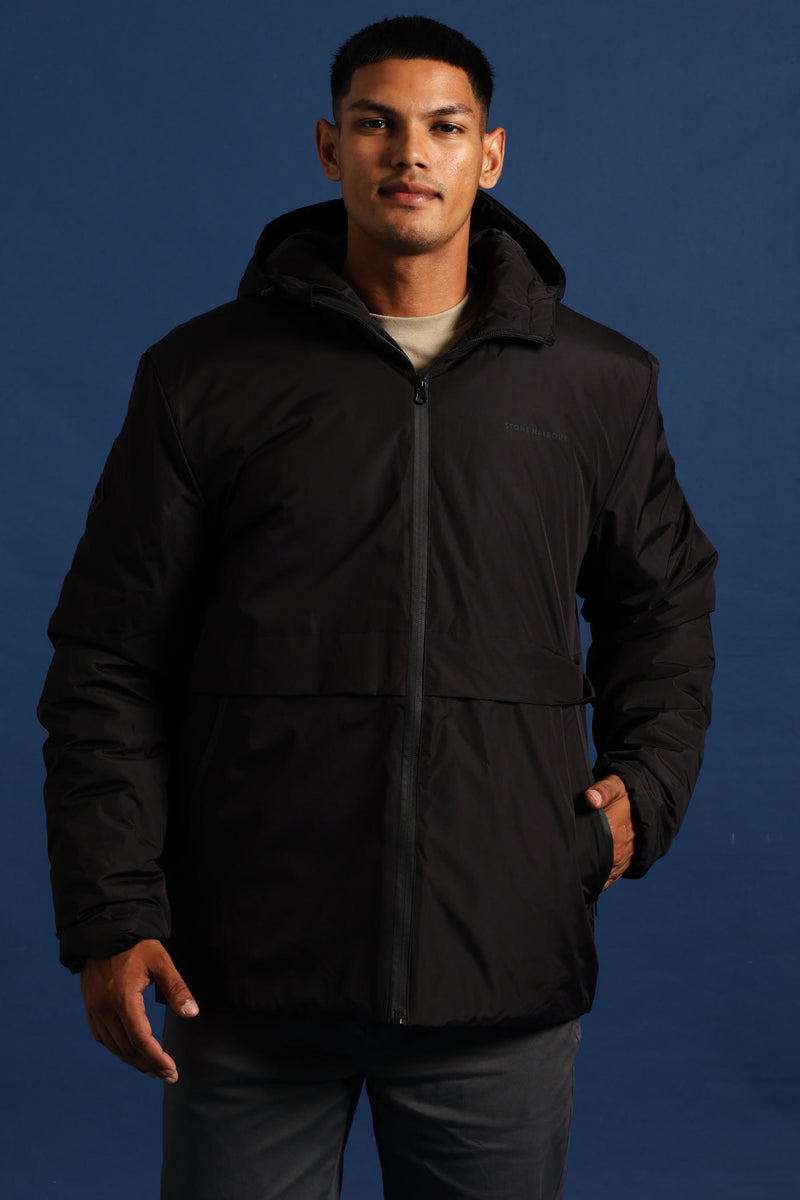Hooded Shell Jacket - Black