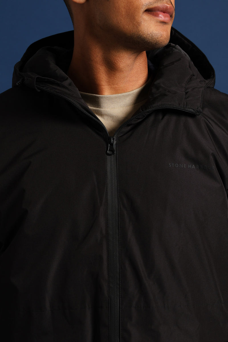 Hooded Shell Jacket - Black