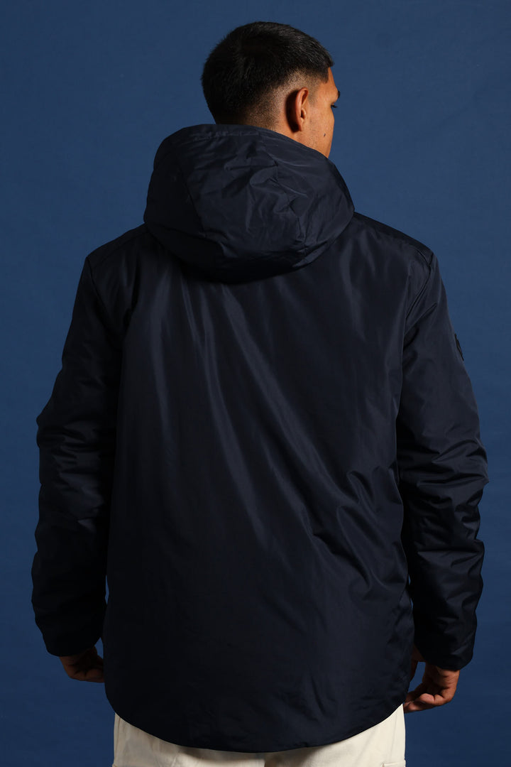 Hooded Shell Jacket - Navy