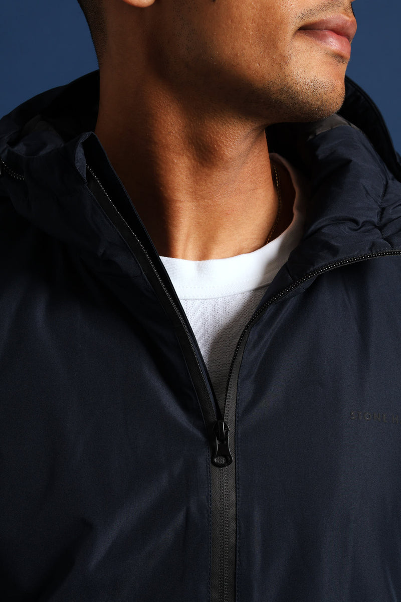 Hooded Shell Jacket - Navy