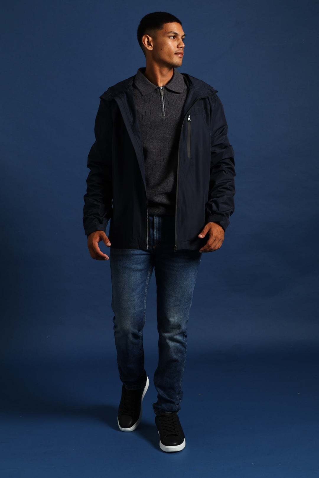 Hooded Anorak - Navy