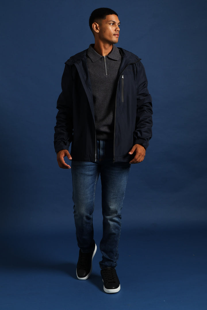 Hooded Anorak - Navy